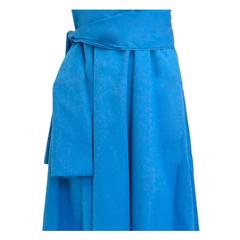 Hermes Dres Esprit Popeline de Cotton Blue Cobalt Color Size 36