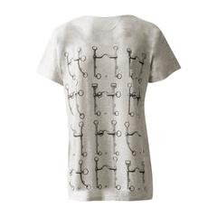 Hermes T-Shirt Mors de Selle Jersey Chine Grey Size 36.