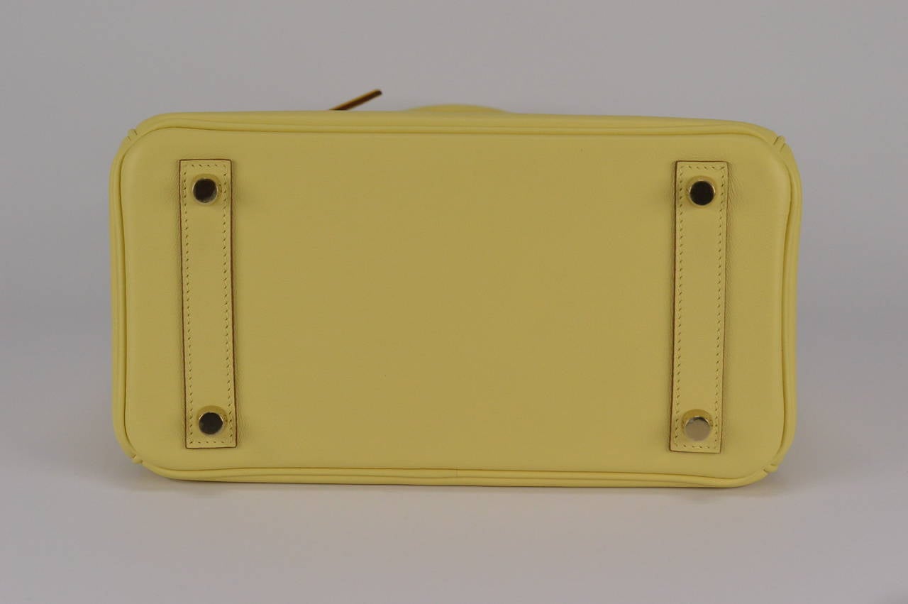 hermes birkin 25cm jaune poussin gold hardware in swift leather