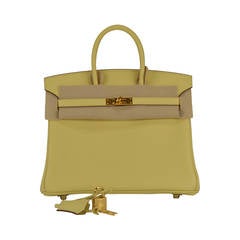 Hermes Kelly 32 Bag Jaune Poussin 1Z Togo GHW