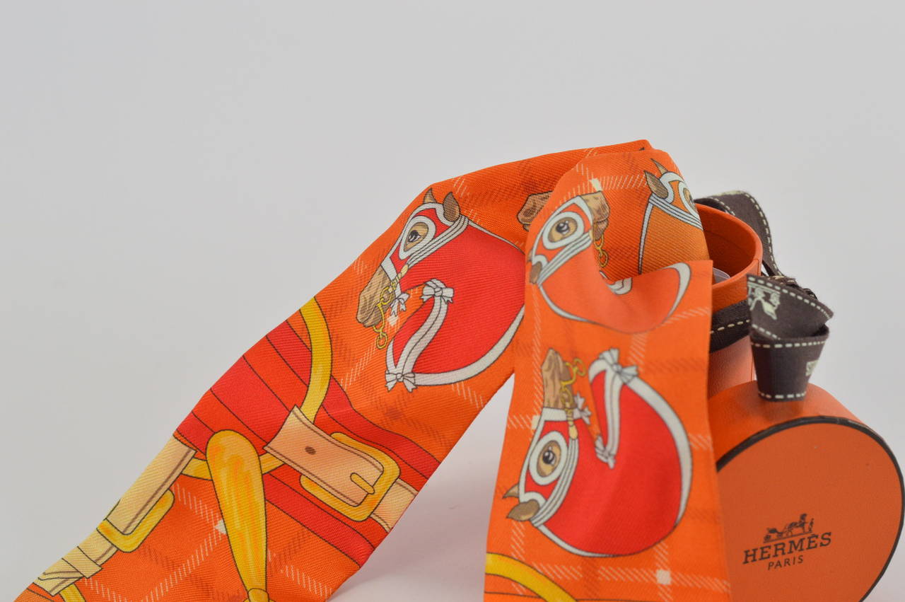 HERMES Twilly TATERSALE Rouge Orange Jaune Or