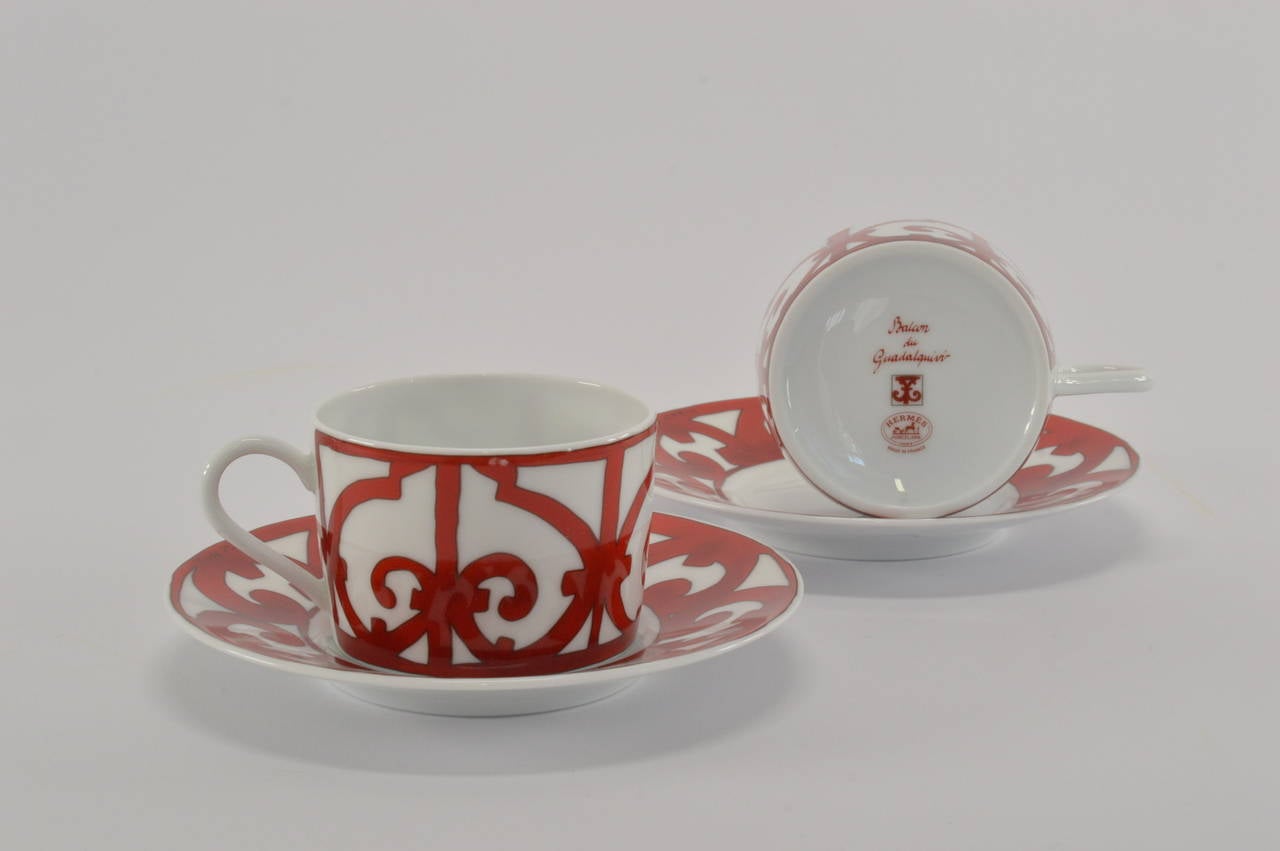 Women's or Men's Hermes GUADALQUIVIR Tea Cup and Saucer set