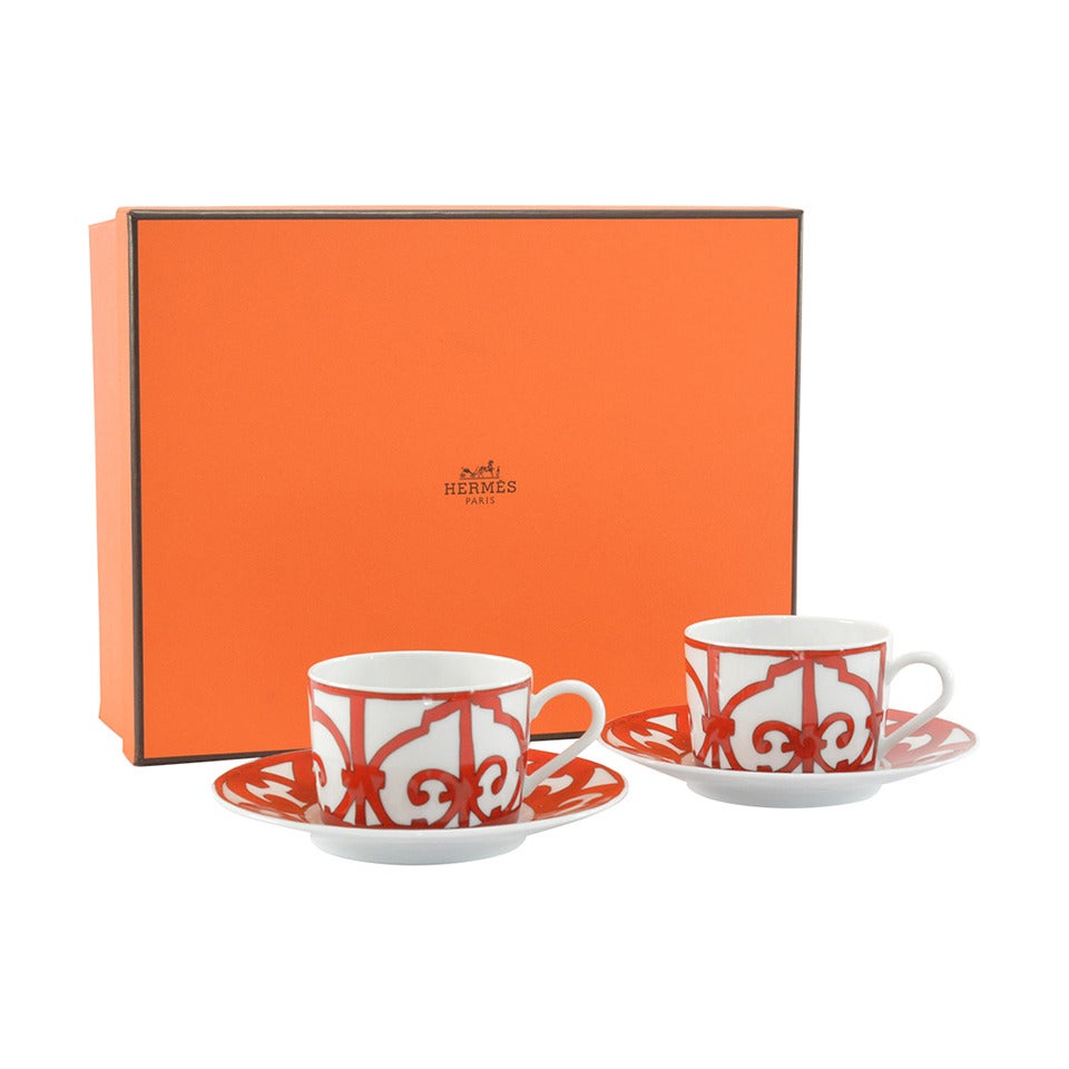 Hermes GUADALQUIVIR Tea Cup and Saucer set