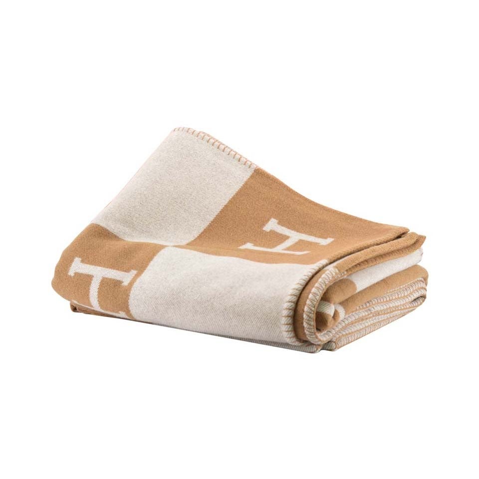 Hermes Avalon Blanket AVALON 220X260 cm ECRUCAMEL at 1stDibs