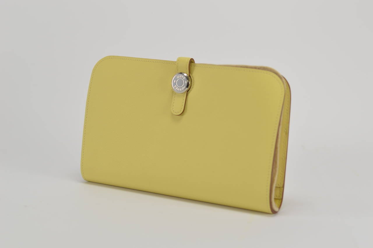hermes bearn electric blue wallet  