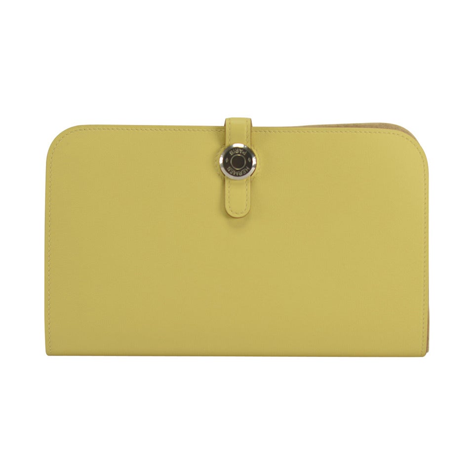 hermes bearn electric blue wallet  