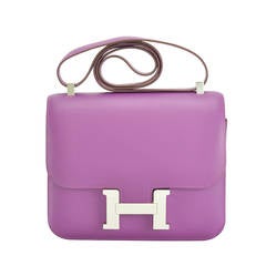 HERMES Handbag CONSTANCE III 24, ANEMONE Palladium Hardware