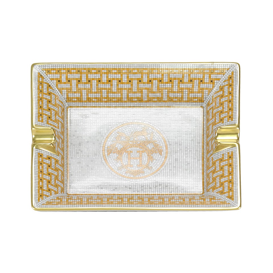 Hermes Ashtray Mosaique Au 24 Or