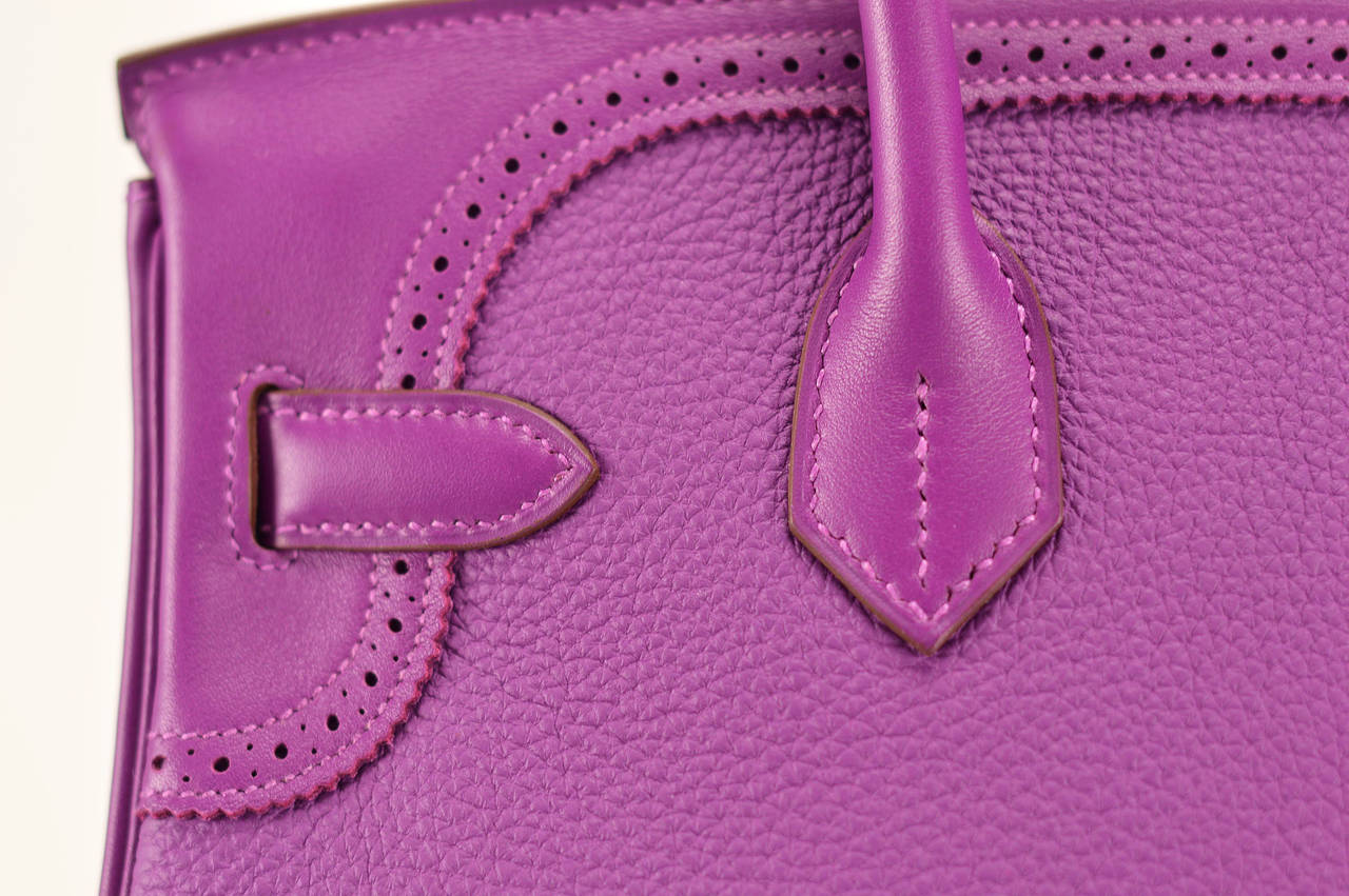 HERMES Handbag BIRKIN 30 GHILLIES TOGO ANEMONE PALLADIUM HARDWARE ... HERMES Handbag BIRKIN 30 GHILLIES TOGO ANEMONE PALLADIUM HARDWARE ...