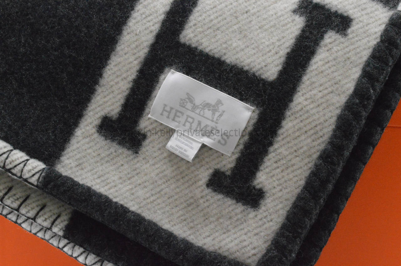 hermes blanket on couch