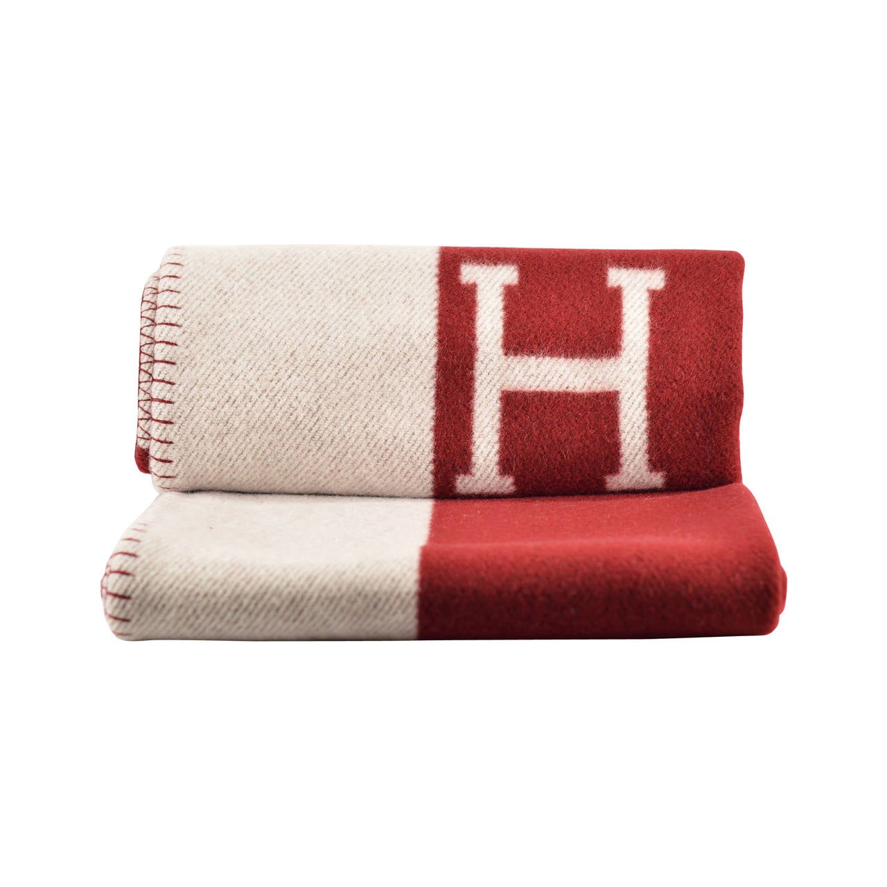 Hermes Avalon Blanket Couch BEIGE RED 2015. at 1stdibs