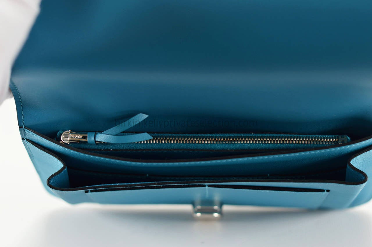 Hermes Wallet DOGON Duo Leather swift turquoise 2015. at 1stdibs  