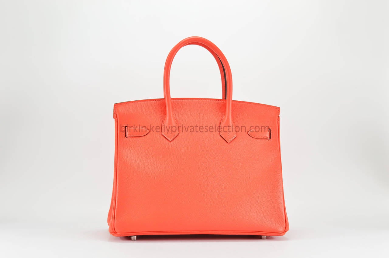 HERMES Handbag BIRKIN 30 EPSOM Leather Rose Jaipur Palladium ...  
