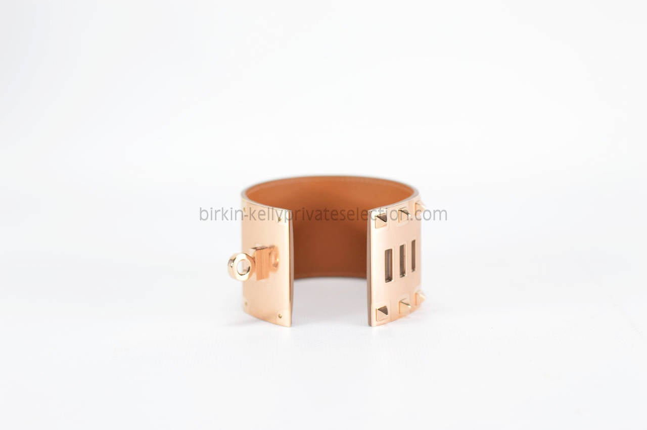 Hermes bracelet extreme swift chalk gold pink Hardware 2015. In New Condition In Miami, FL