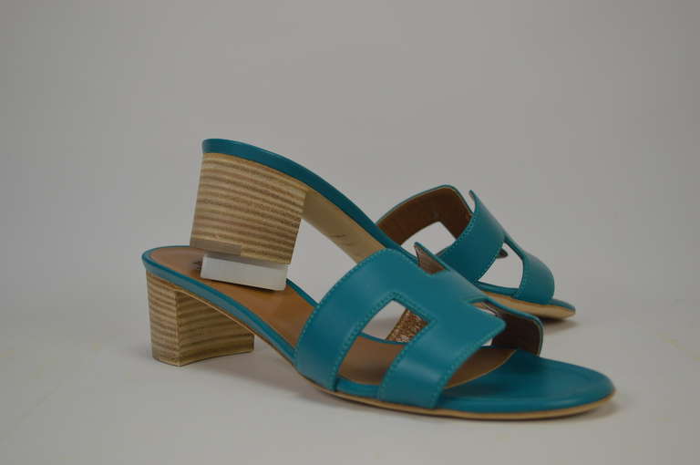 hermes sandals turquoise