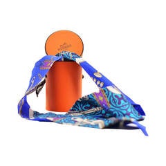 Hermes Twilly 100% Silk MORS ET GOURMETTES Blue/Turquoise/Pink 2015.