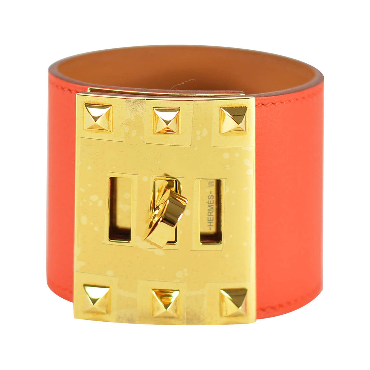 Hermes BRACELET EXTREME SWIFT CAPUCINE S Gold Hardware 2015.