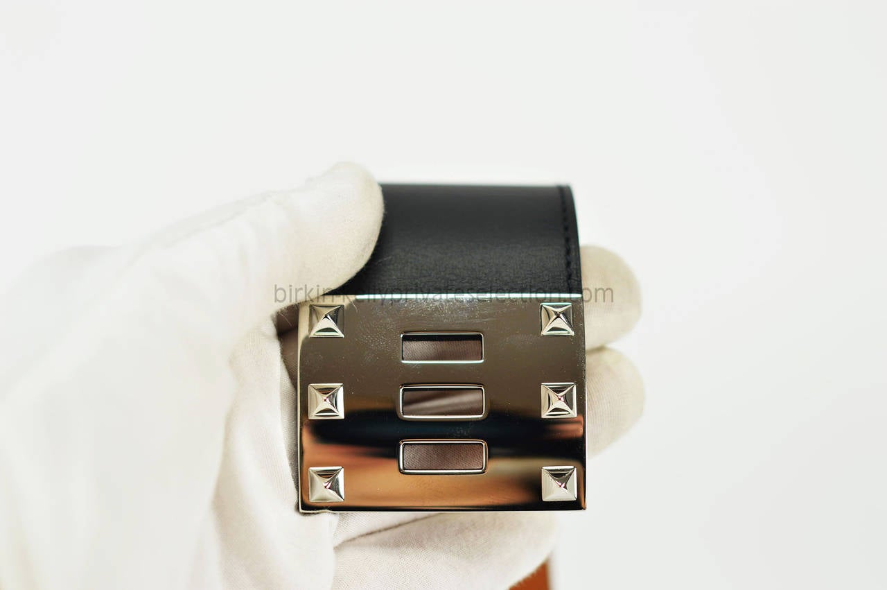 HERMES Bracelet EXTREME CHAMONIX Black S PALLADIUM Hardware 2015. 2
