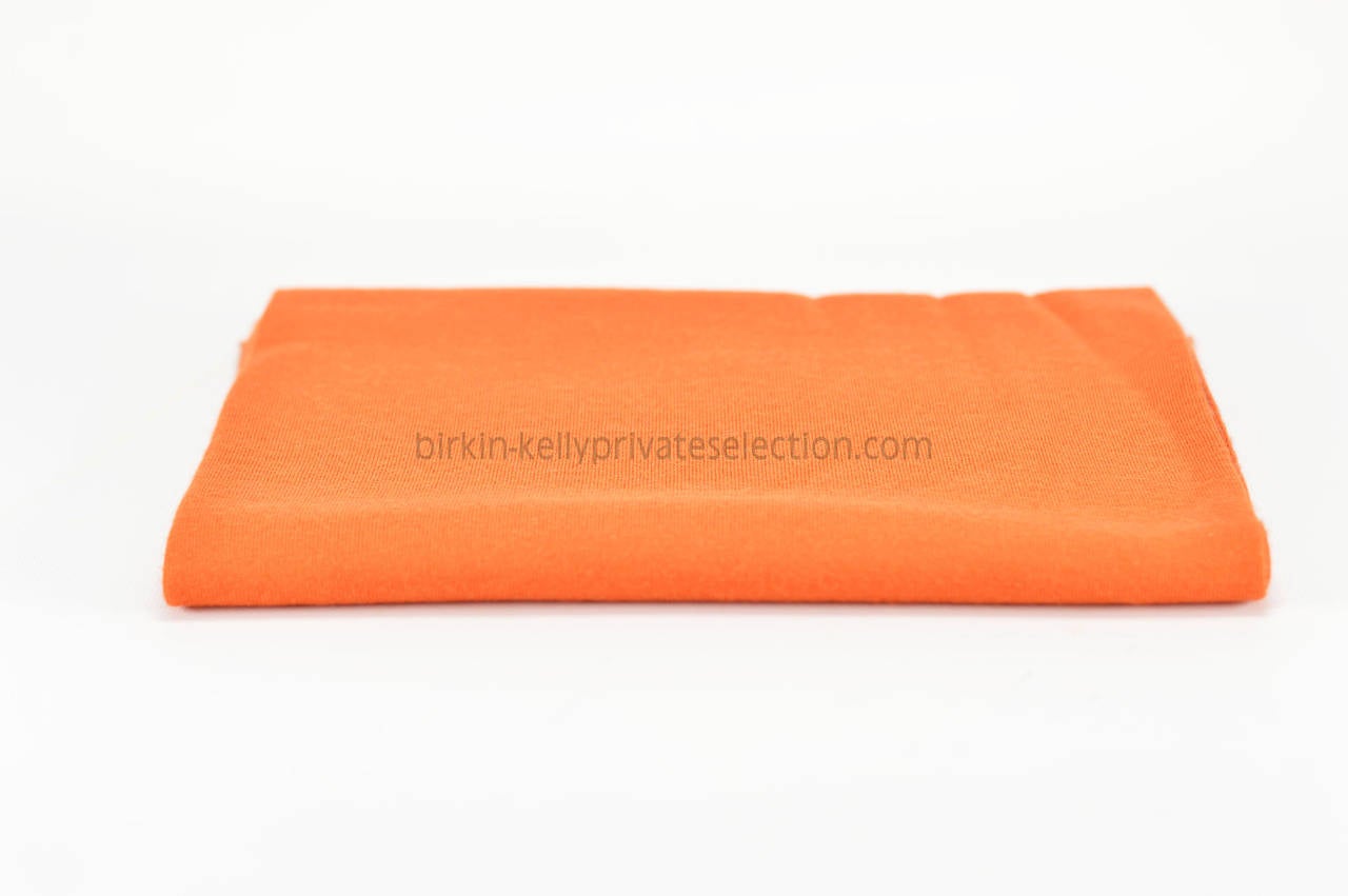 HERMES Scarf Aller Retour Maille Orange Flannel 2015. 3