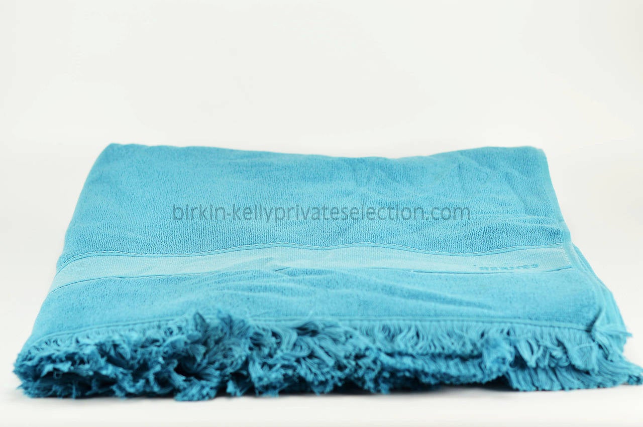 Hermes Towel YACHTING ART DE VIVRE DRAP DE PLAGE Blue Horizon 2015. In New Condition In Miami, FL