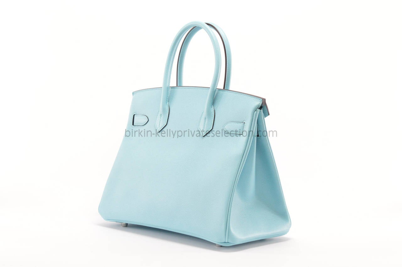 pink birkin bag - hermes blue atoll birkin 30cm epsom leather palladium hardware ...
