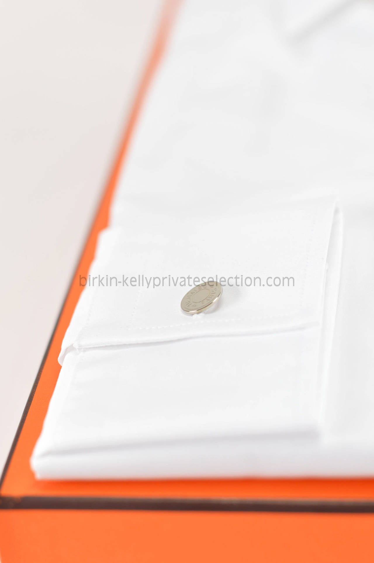HERMES Shirt AJUSTE COL DROITE Cotton 40 WHITE 2015. 3