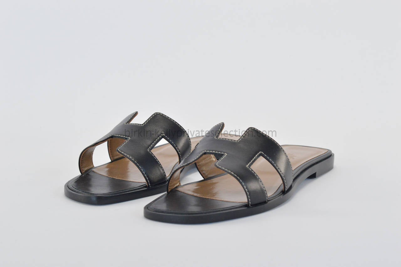 HERMES SANDALS ORAN 36 BOX Black 2015. 1