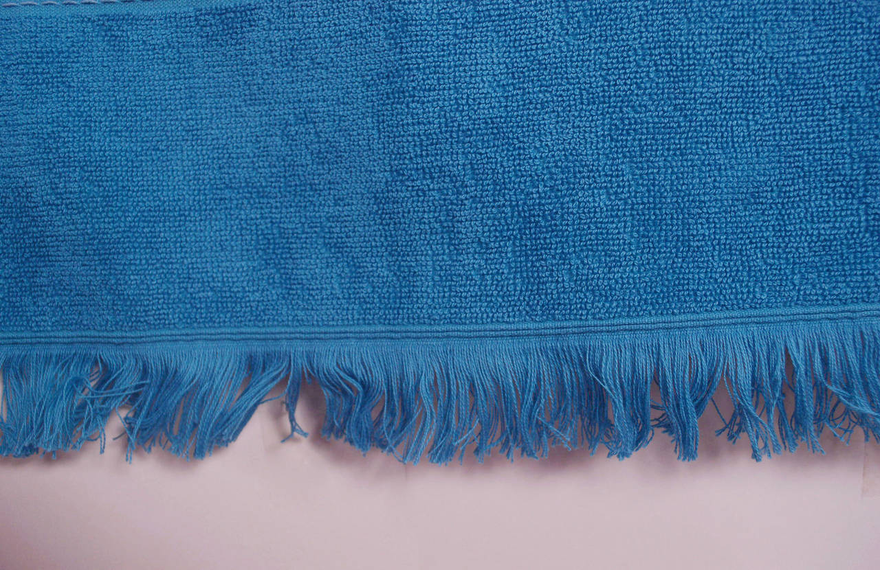 HERMES Sun Towel YACHTING Cotton Sponge BLUE HORIZON, BLUE 2015.