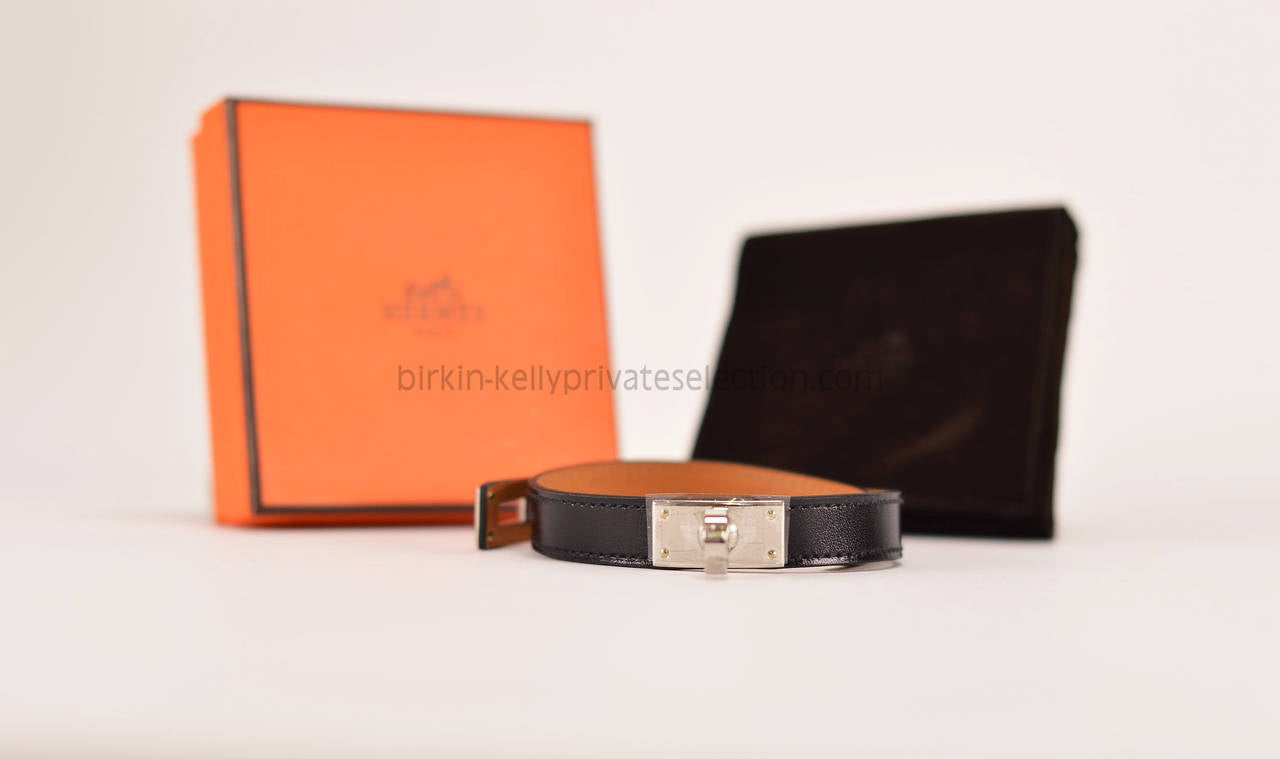 Hermes Bracelet Kelly Double Tour Box Black Palladium Hardware Size S  2015 3