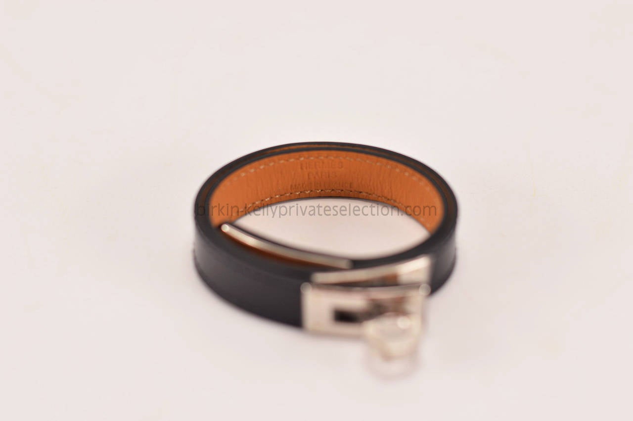 Hermes Bracelet Kelly Double Tour Box Black Palladium Hardware Size S  2015 1