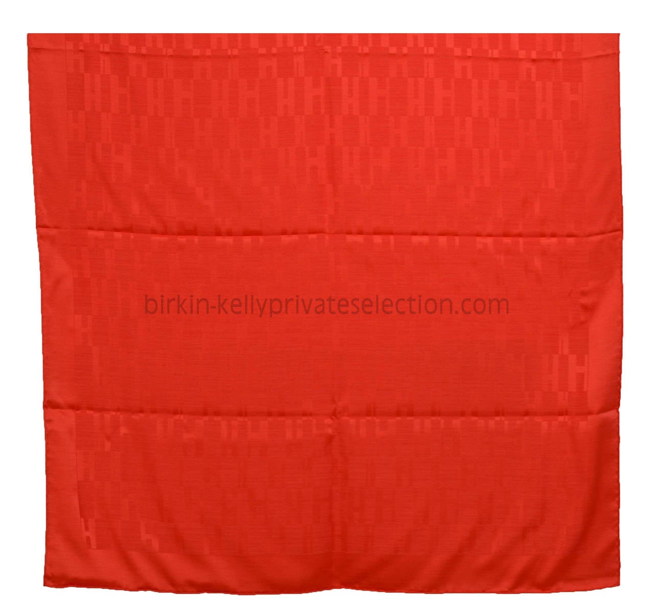 Women's HERMES Scarf H Silk Cotton Bright Red 2015.
