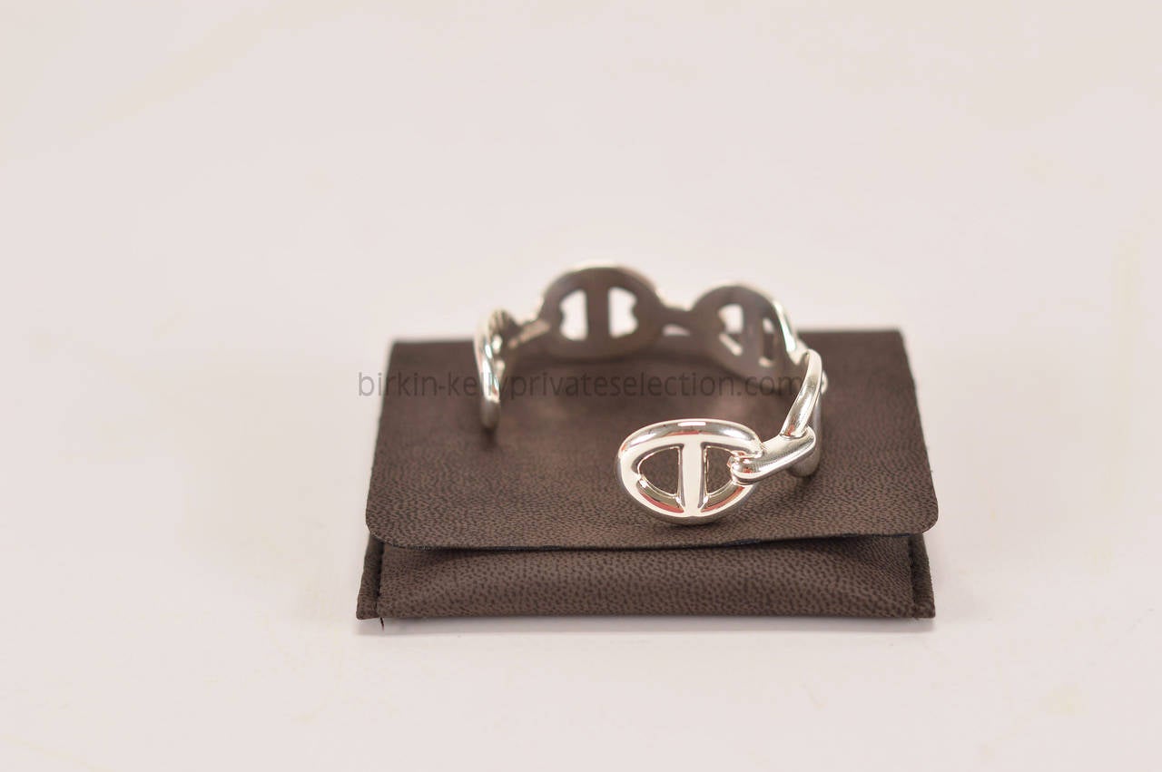 HERMES Bracelet CA ENCHAINEE S Silver Colorless 2015. In New Condition In Miami, FL