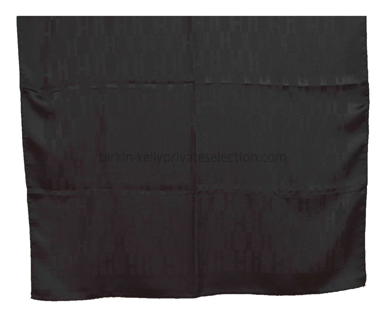 Women's HERMES Scarf H Silk Cotton Black 2015.