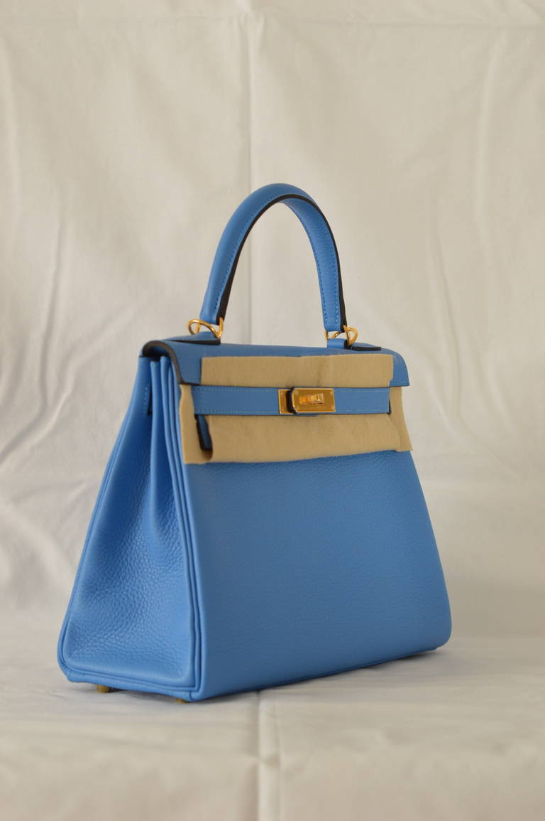 discount hermes bags - Hermes Handbag Kelly Retourne 28 Blue Paradise - New color. Gold ...