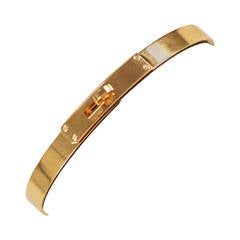 Hermes Kelly Bracelet with 4 Diamonds 18k Yellow Gold – STYLISHTOP