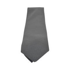 HERMES Tie FACONNEE H Silk Black 8cm 2015.