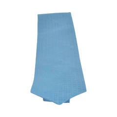 HERMES Tie FACONNEE H Silk Blue Thalassa 8cm 2015.