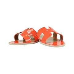 HERMES SANDALS ORAN 36.5 Vernis CORAL 2015.