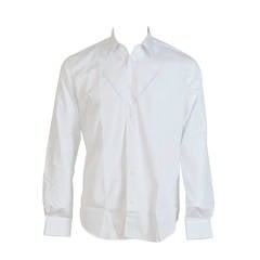 HERMES Shirt DROITE COL DROIT Cotton Poplin 39 WHITE 2015.