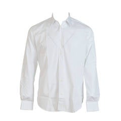 HERMES Shirt DROITE COL ITALIEN Cotton 40 WHITE 2015.