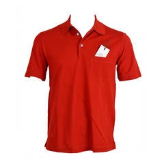 HERMES Polo Cotton M BRIGHT RED 2015.