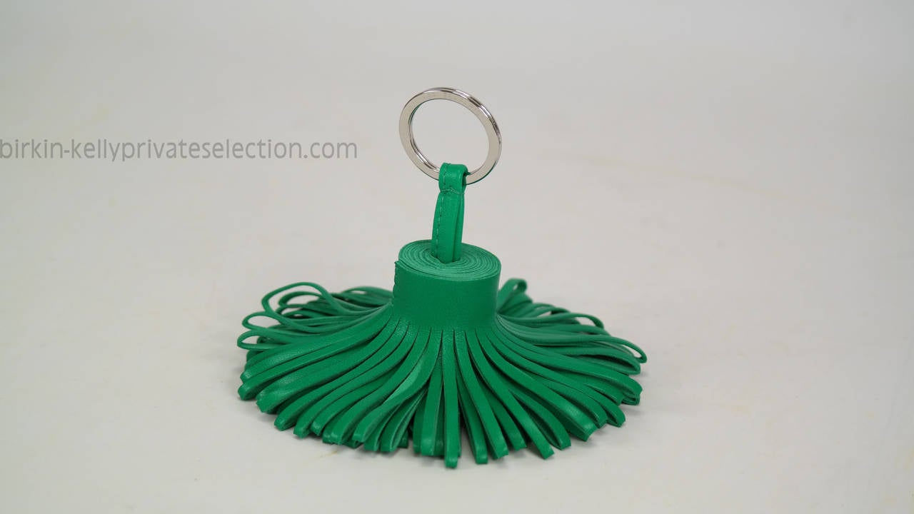 Hermes key chain Agneau  Green 2015. In New Condition In Miami, FL