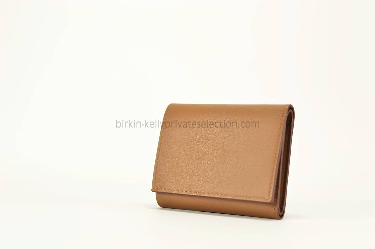 Hermes Wallet CITIZEN TWILL SWIFT Silk Brown 2015. at 1stdibs  