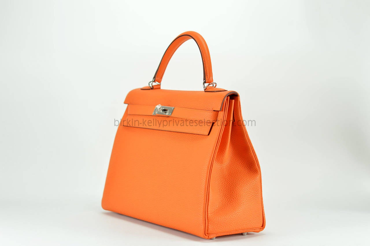hermes orange handbag kelly  