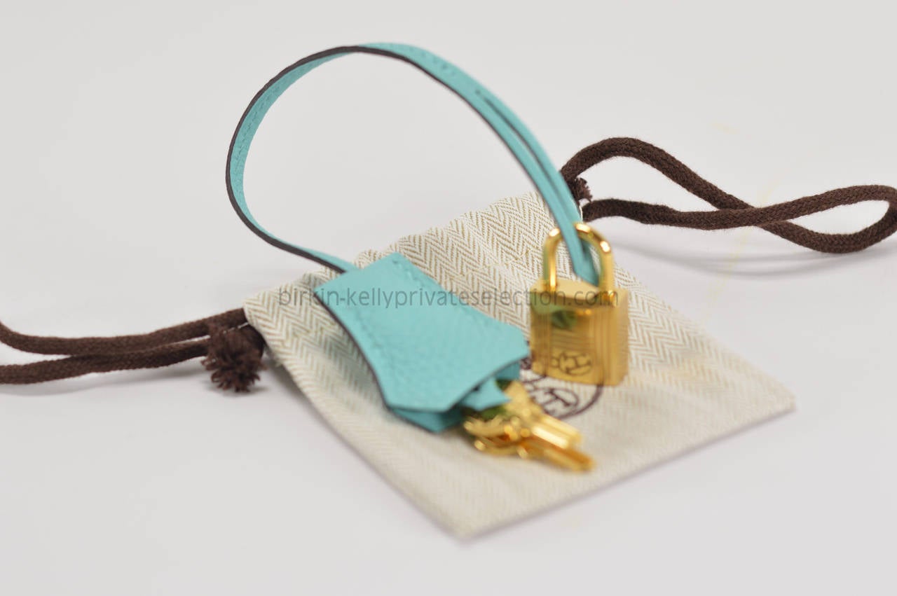 HERMES Birkin bag 30 Togo Blue Atoll Gold Hardware 2015 at 1stdibs