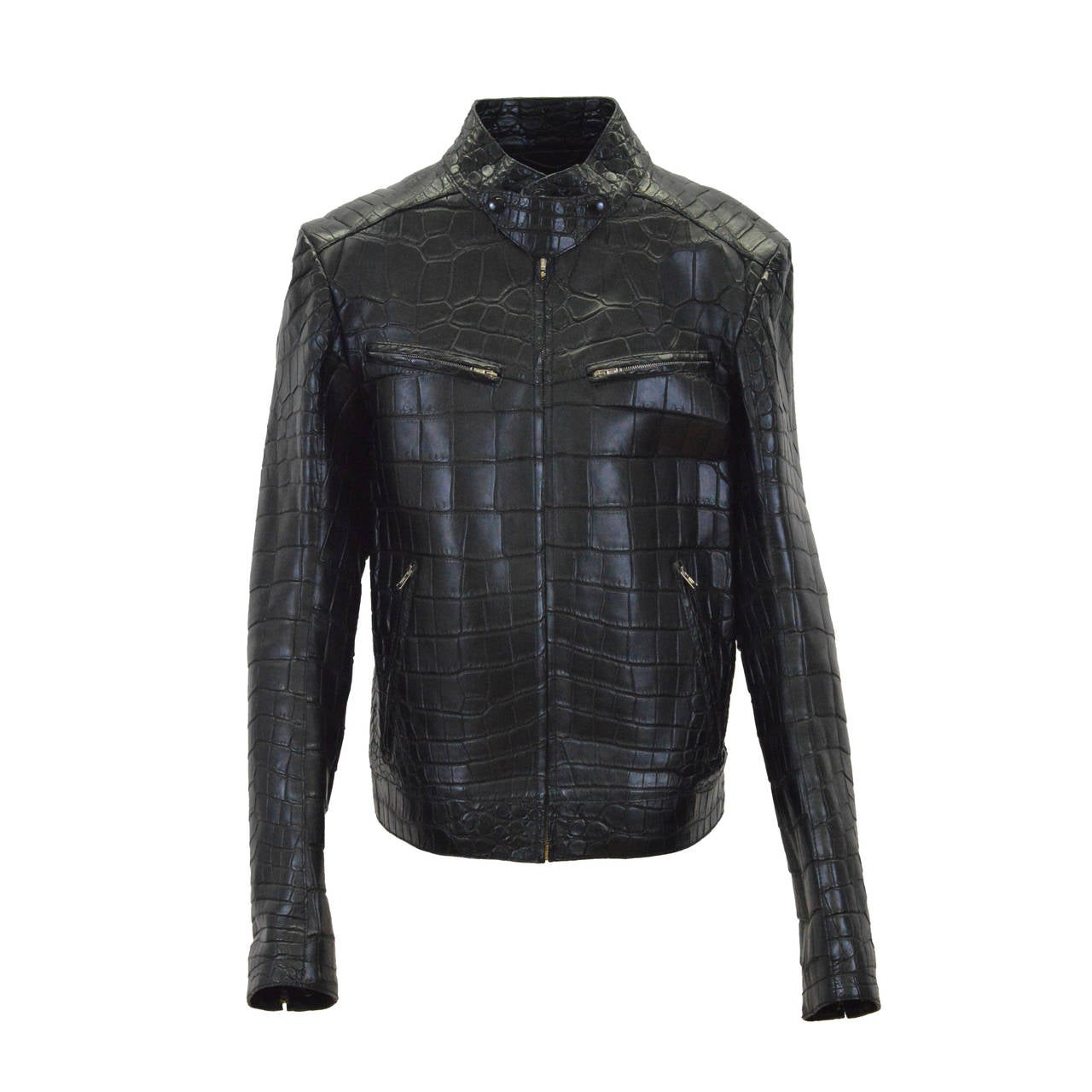 Yves Saint Laurent (YSL) Crocodile jacket Black 2013.