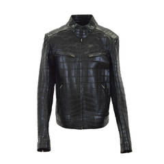 Yves Saint Laurent (YSL) Crocodile jacket Black 2013.