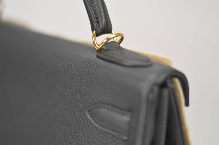 hermes orange bag - Herms Handbag Kelly II Black Retourne 32cm Taurillon Clemence ...