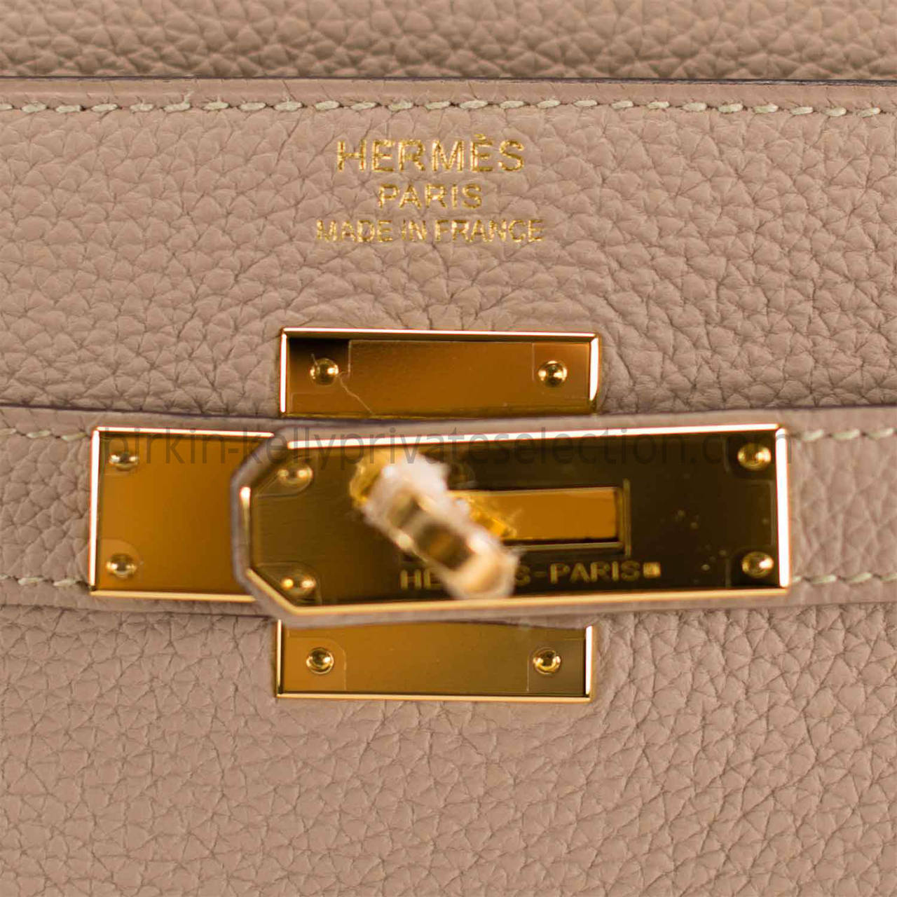 HERMES Handbag KELLY II  RETOURNE 35 Grey Tourturelle Gold Hardware 2015. 1