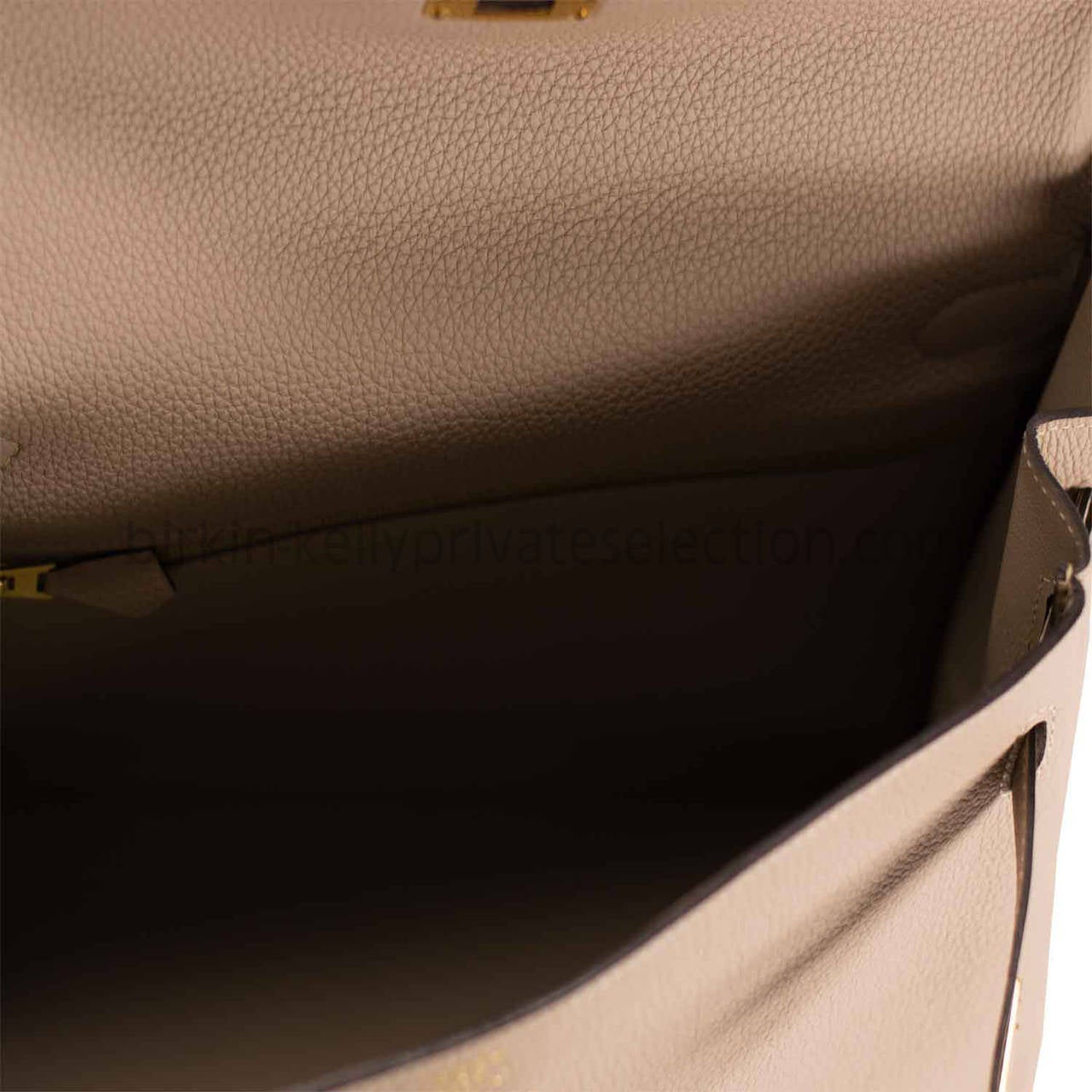 HERMES Handbag KELLY II  RETOURNE 35 Grey Tourturelle Gold Hardware 2015. 2